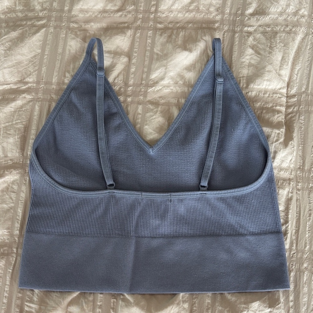Women's Blue Crop Top - Picture 2 of 3
